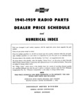 Previous Page - Radio Parts Catalog and Dealer Price Schedule March 1958