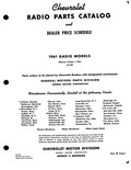 Next Page - Supplement to Parts and Accessories Catalog P&A 39 October 1960