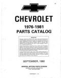 Next Page - Parts Catalogue 10 September 1980